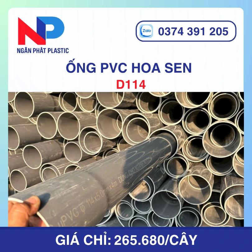 Ống Nhựa PVC D114 Hoa Sen